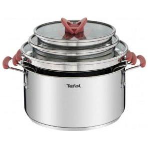 Tefal Optispace Stewpot Set3 طقم طناجر ستانليس