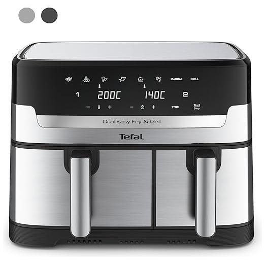 Tefal Air Fryer Dual Easy Fry & Grill  8.3L SS   مقلاة هوائية درجين