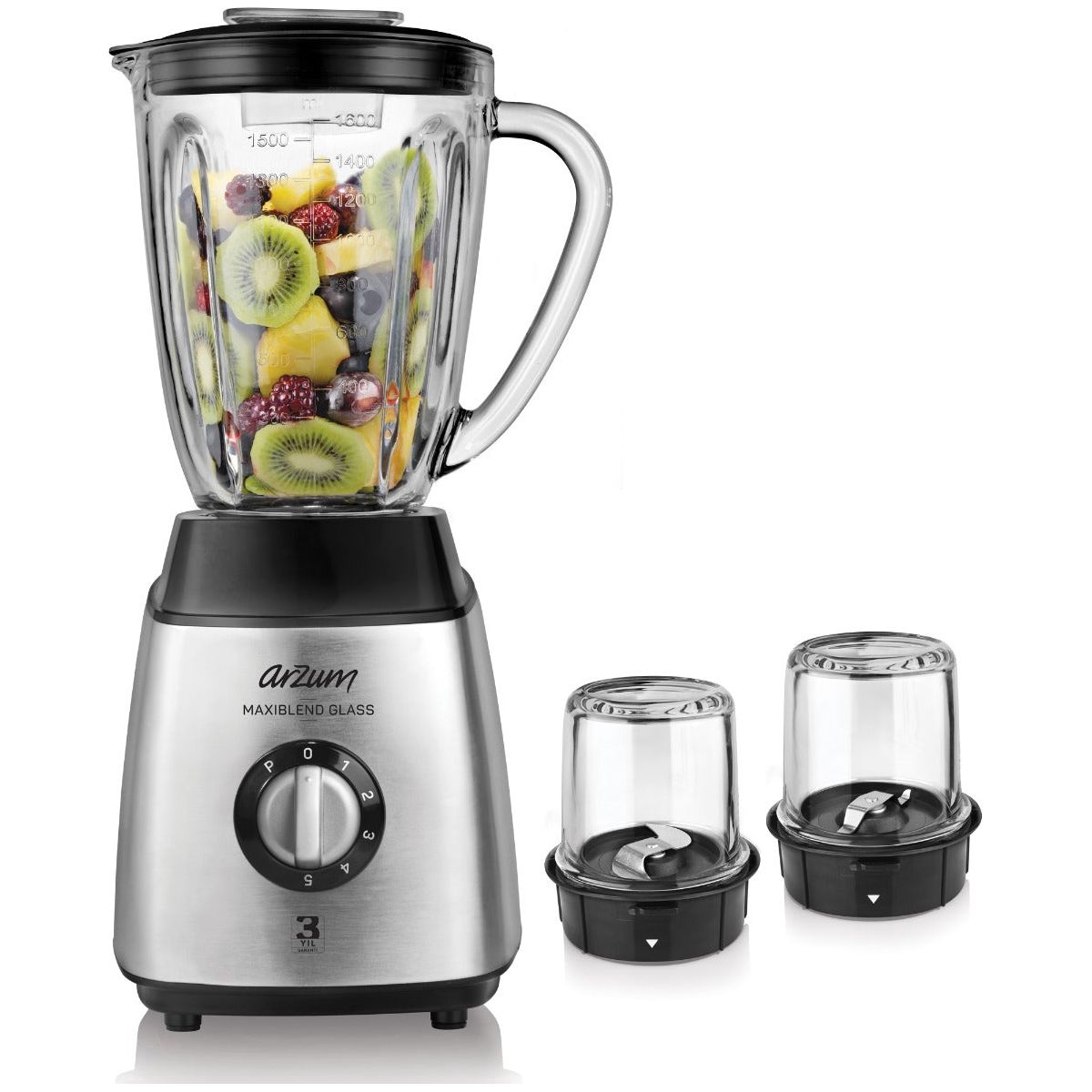 Blender Glass 600W  خلاط زجاج مع مطحنة و فرامة