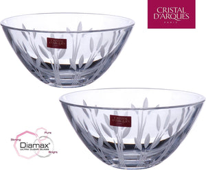 Crystal Bowl Set 2 طقم زبادي كريستال