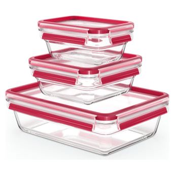 Tefal Masterseal Glass Container Set 3 طقم حافضات زجاج