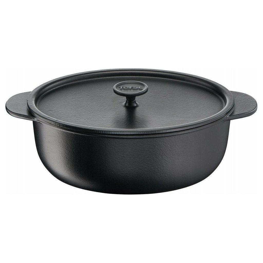 Tefal Cast Iron  Shallow Stew Pot 31Cm طنجرة حديد صب