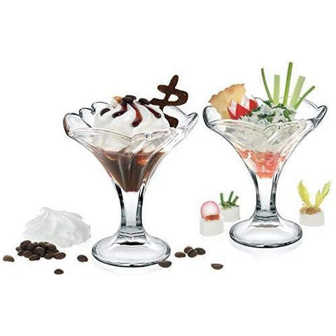 Glass Dessert Cup Set 2 كوب تفديم للحلويات